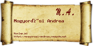 Mogyorósi Andrea névjegykártya