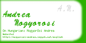 andrea mogyorosi business card