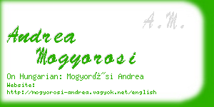 andrea mogyorosi business card
